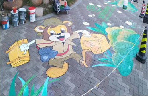  栾川夏季画地面彩绘会遇到的问题