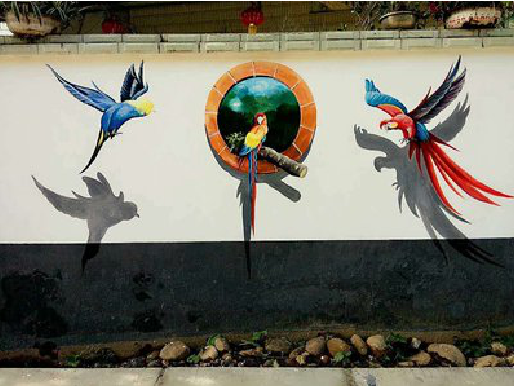  栾川视觉错位-3D墙绘设计