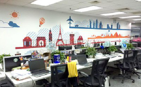  栾川教你设计办公室墙绘的方法。